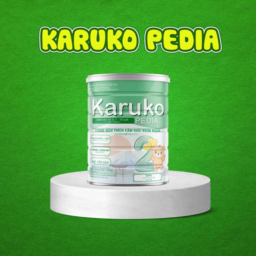 Sữa Bột Karuko Pedia Dành Cho Trẻ 1-15 tuổi Lon 900g
