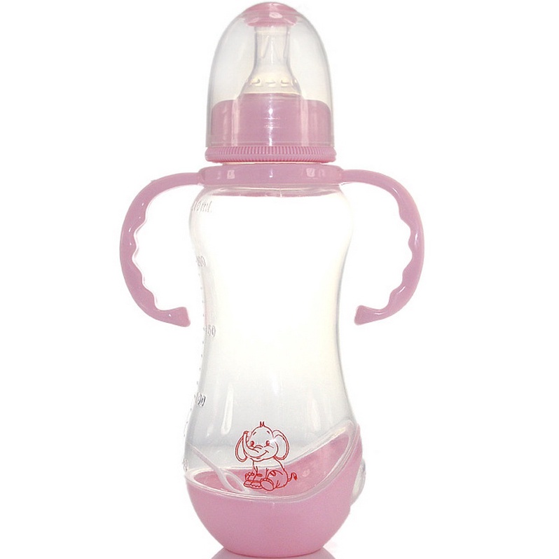 Bình Sữa Có Tay Cầm Chống Rơi Tiện Dụng Cho Bé Dung Tích 240mL