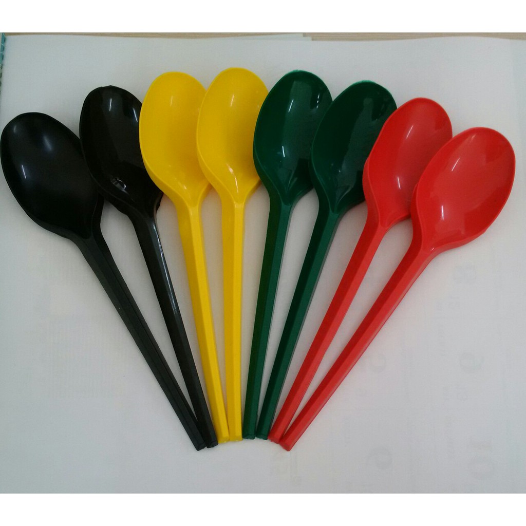 100 muỗng nhựa dùng 1 lần 15cm ăn xôi chè, bánh, súp tiện lợi - Plastic spoon