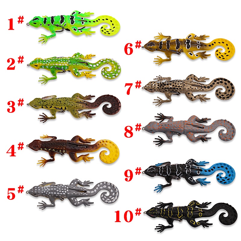 Mới Mồi Câu Cá Hình Thằn Lằn Bằng Silicon 13.5cm 21g