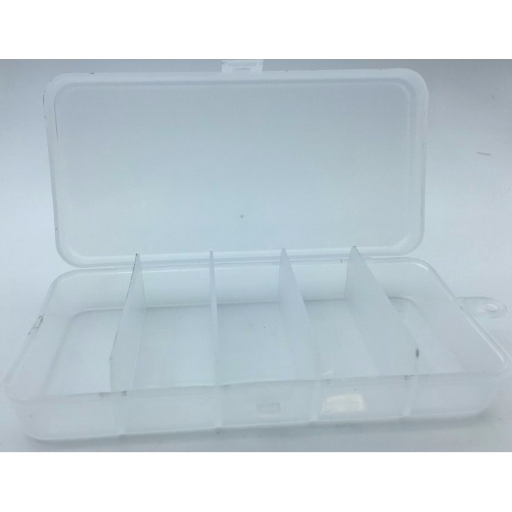 Hộp đựng mồi câu cá có 5 ngăn kích thước 13x6.5x2.5cm