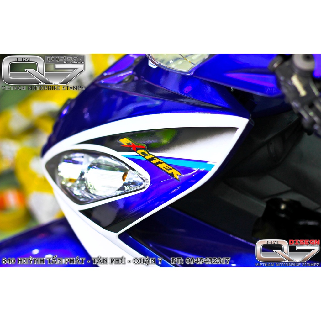 TEM RỜI EXCITER 2010 XANH TRẮNG ĐEN