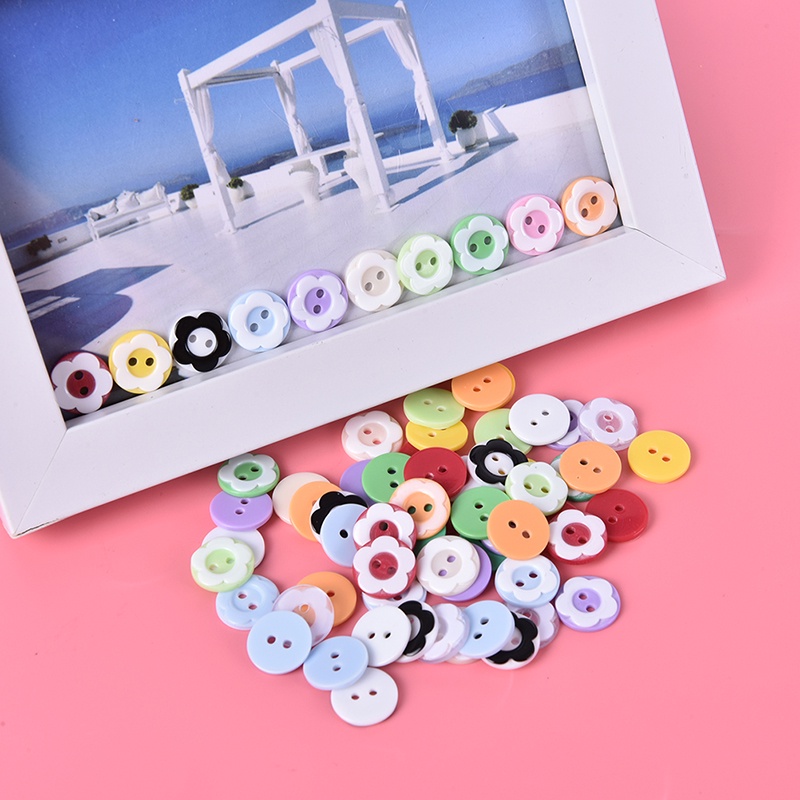 Set 100 Cúc Áo Hình Bông Hoa 13mm Dùng Để Trang Trí Áo Khoác