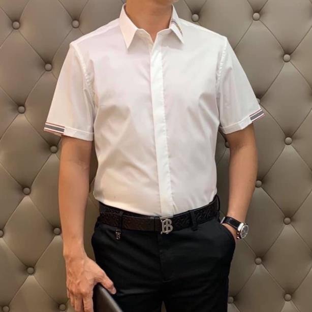 Áo sơ mi Nam Nữ ⚡ CAO CẤP ⚡ Sơ mi Tay ngắn Burberry On web 1-1 Check tay – District 13 New