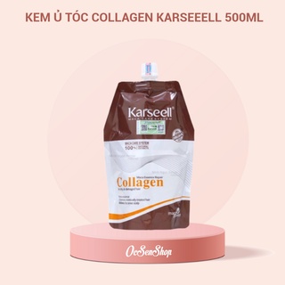 Kem ủ tóc phục hồi siêu mượt collagen Karseell dạng túi 500ml