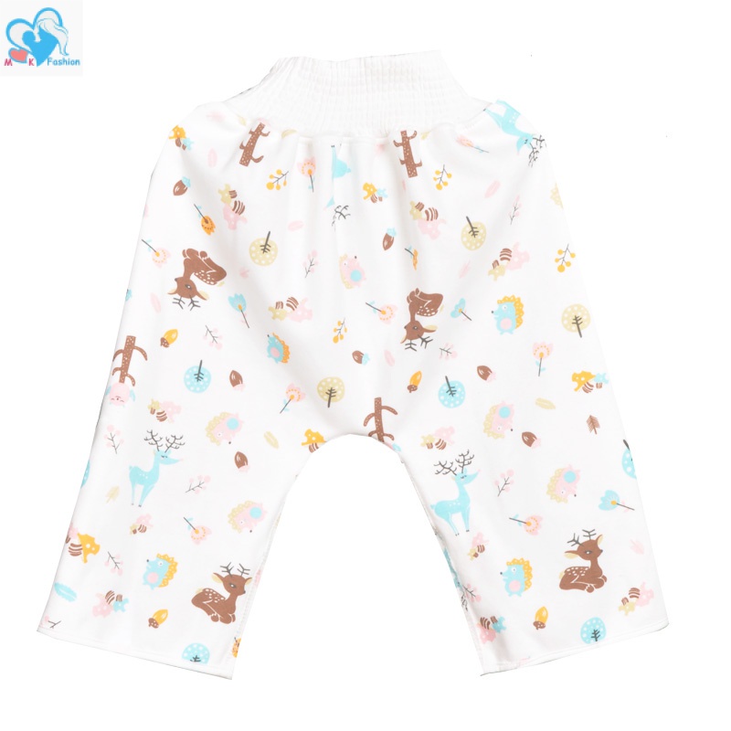 Quần Tã Dạng Váy Lưng Cao Bằng Cotton Chống Nước Chống Rò Rỉ Có Thể Tái Sử Dụng Cho Mẹ Và Bé