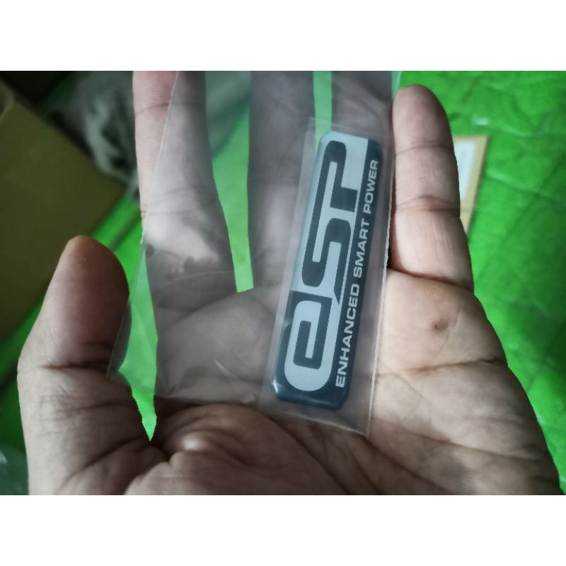 Tem chữ nổi ESP dán pô E xe honda zin