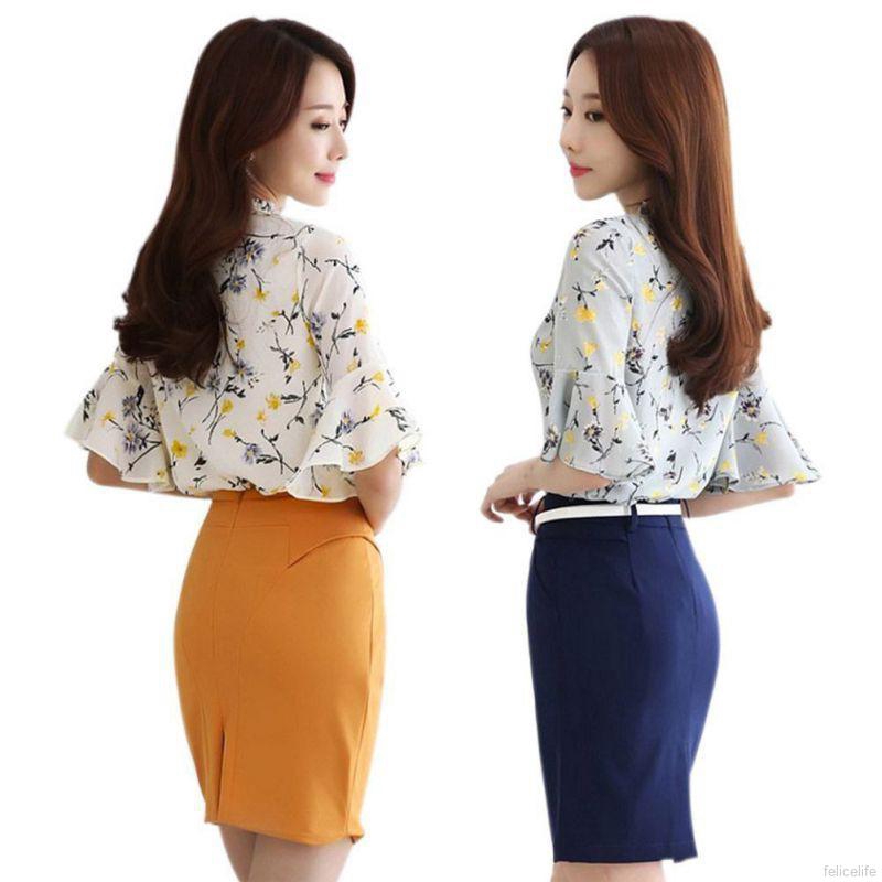 Áo sơ mi tay ngắn họa tiết hoa thời trang xinh xắn cho nữ