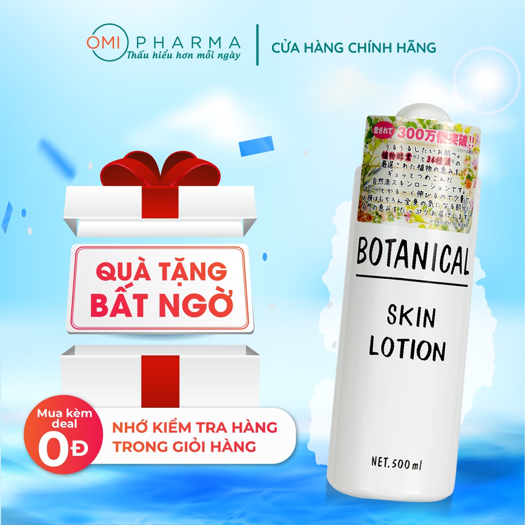 Nước Dưỡng Da Cấp Ẩm &amp; Trắng Da Botanical Skin Lotion (500ml)