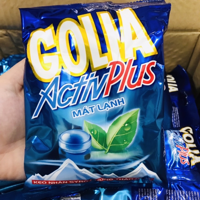 Kẹo Nhân Syrô Golia ActivPlus Mát Lạnh (Gói 112.2g)