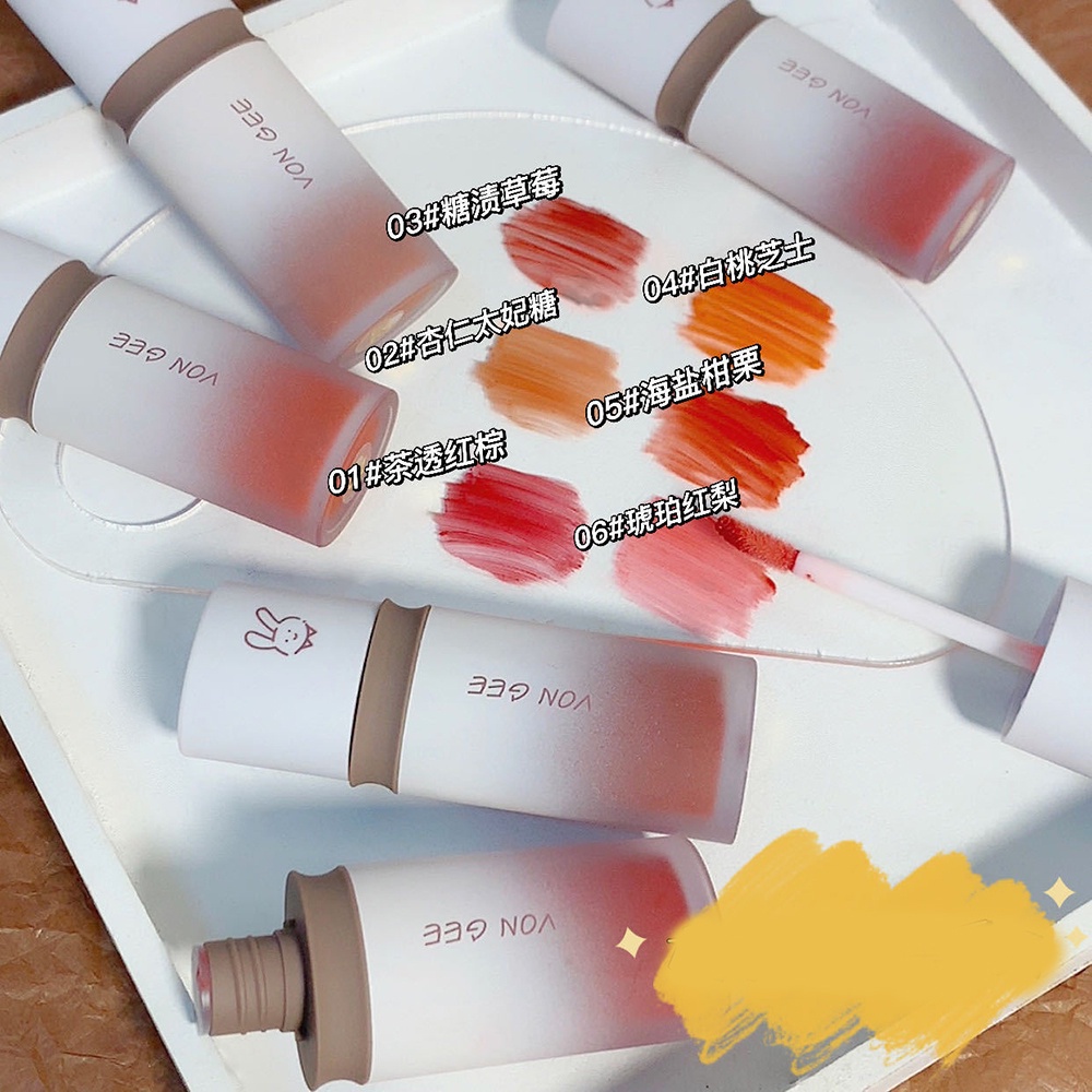 Son Môi Nhung Lì Qibest Lâu Trôi Chống Thấm Nước Với 6 Màu Lựa Chọn Cho Nữ