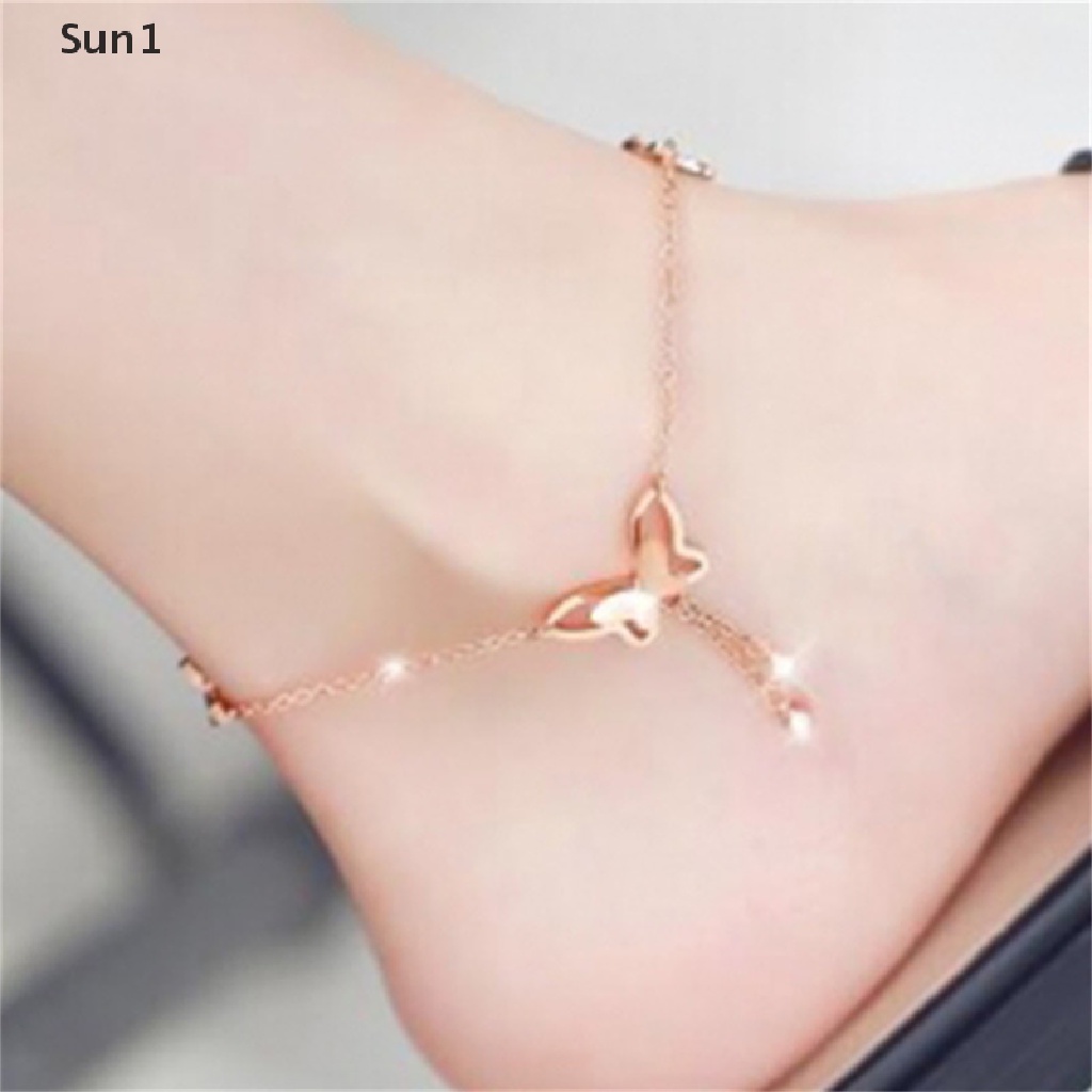 1 Lắc Chân Mặt Hình Bướm Đính Đá Thời Trang