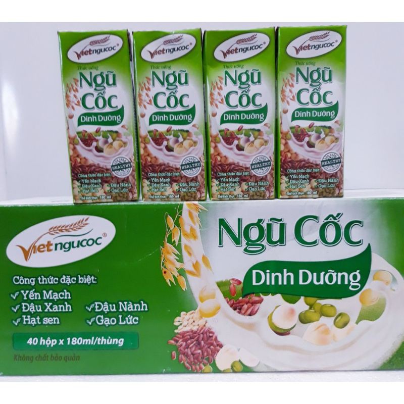 lốc 4 hộp thức uống dinh dưỡng vietngucoc × 180ml