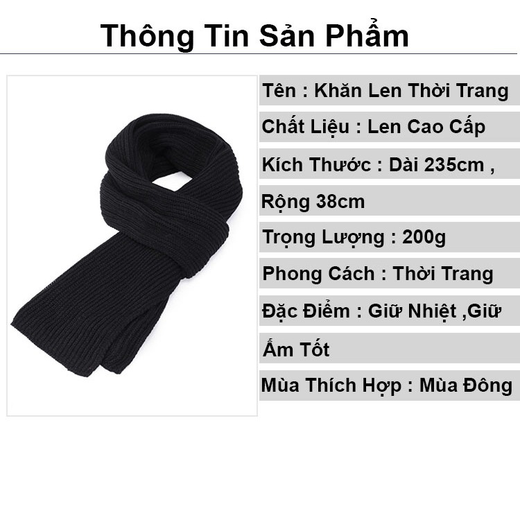 Khăn quàng cổ nam thời trang ấm áp phong cách khăn quàng cổ hàn quốc