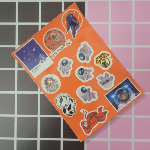 [ ẢNH CHỤP ] Bộ Sticker Phi Hành Gia - Chống Nước - Bền Màu - Dán Laptop , Dán Điện Thoại , Dán Vali, Dán Xe..