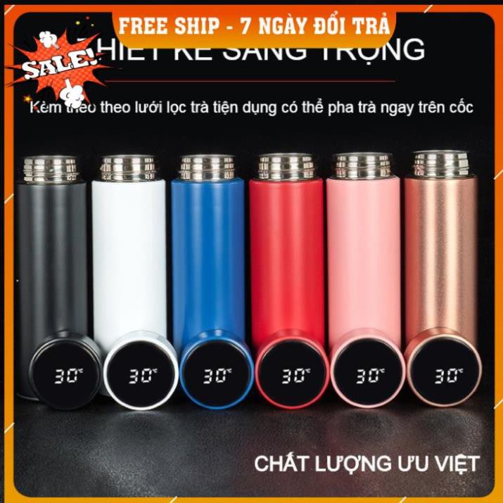 [FREESHIP TOÀN QUỐC] Bình Giữ Nhiệt 500ml Nắp Cảm Ứng Nhiệt Độ Inox 304 Cao cấp