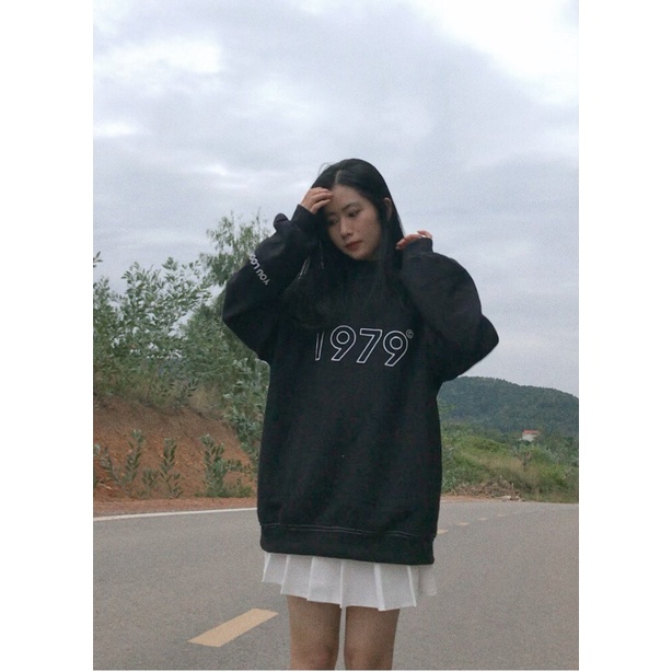 Áo Sweater Unisex in 1979, Áo Sweater Nỉ Dày Dặn Form Rộng Anne Boutique Mã 487