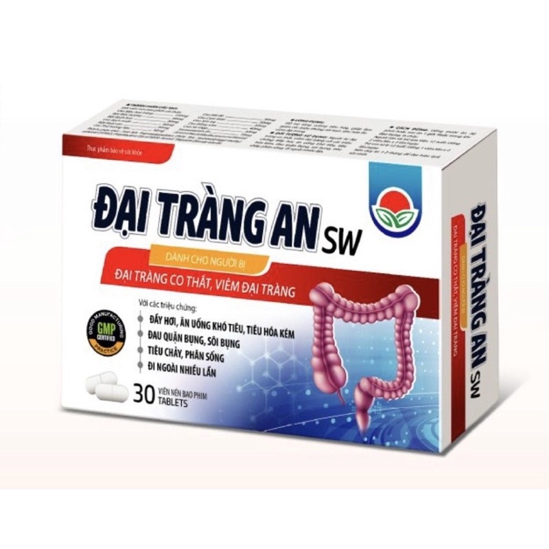 Đại Tràng An SW - Hộp 30 viên - Hỗ Trợ Tăng Cường Tiêu Hóa,Giảm các triệu chứng RLTH do viêm đại tràng.