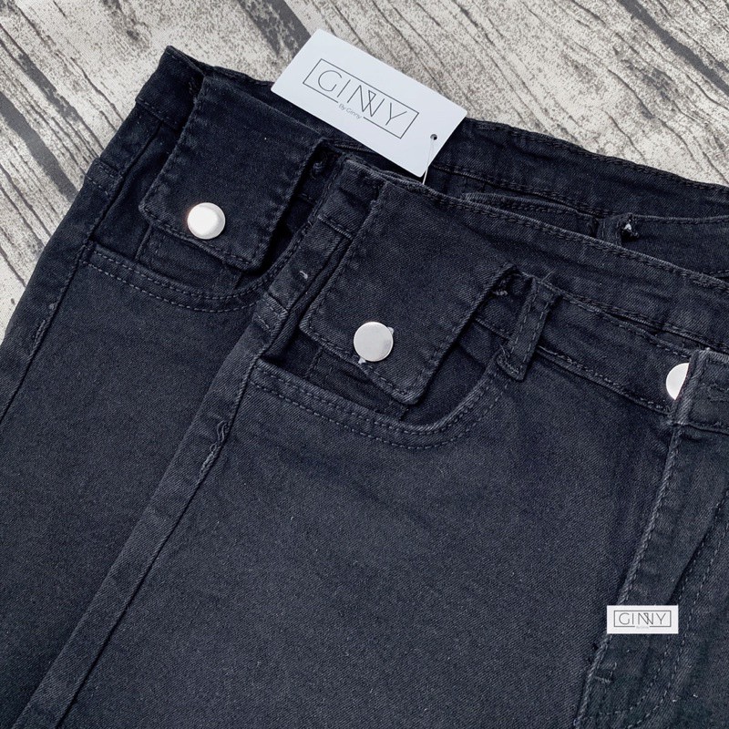 QUẦN SHORT JEAN ĐEN KI-0079|Thời Trang|Phong Cách