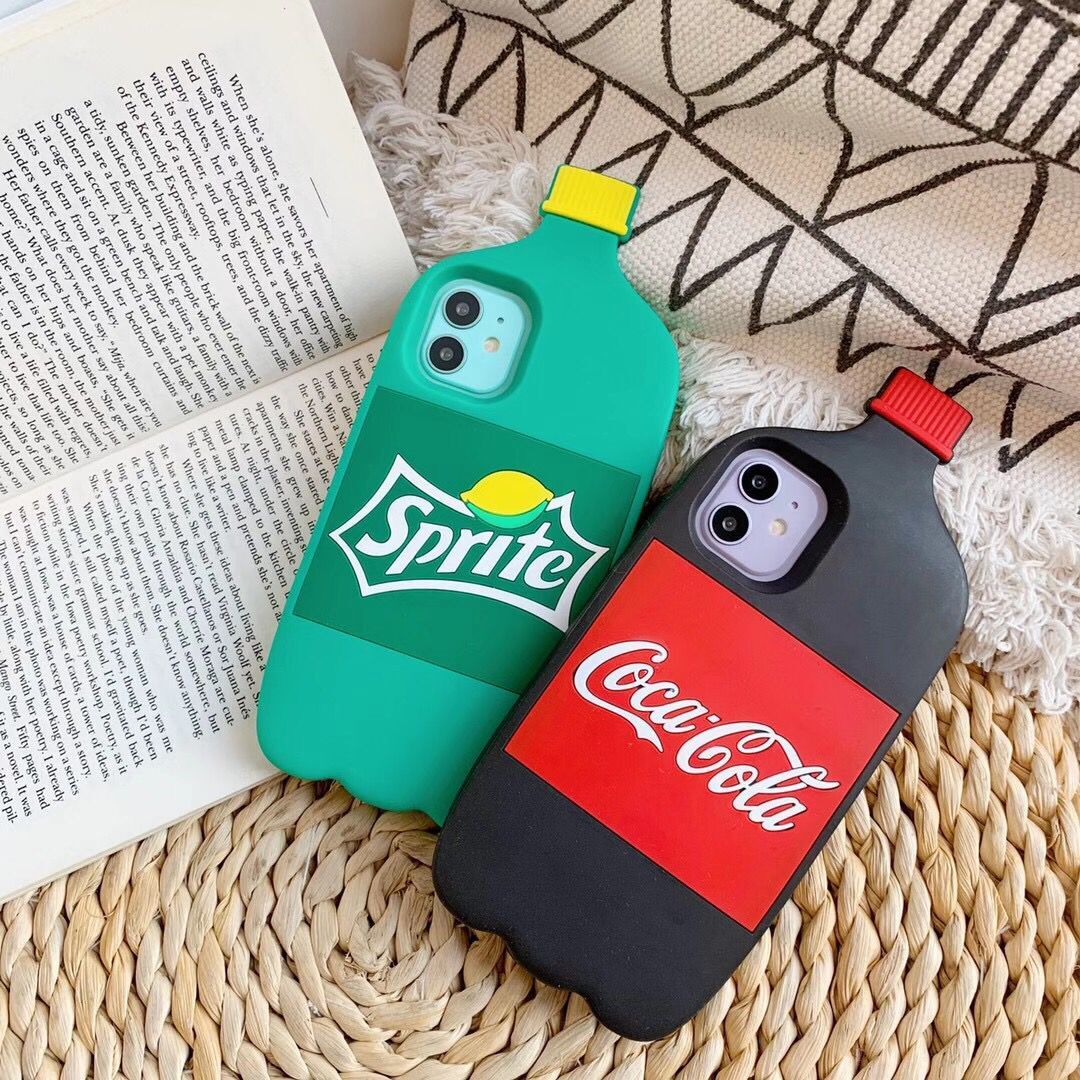 Ốp điện thoại silicon dẻo chống sốc hình chai coca cola và sprite cho IPhone 11 pro Max X XS XR XSMAX 6 6s 7 8 Plus