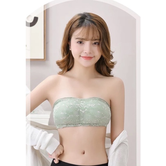 [Xả - dọn kho] Áo lót ngực không dây áo Bra ren vân hoa siêu đẩy ngực chống tụt khóa cài sau Pasana0067