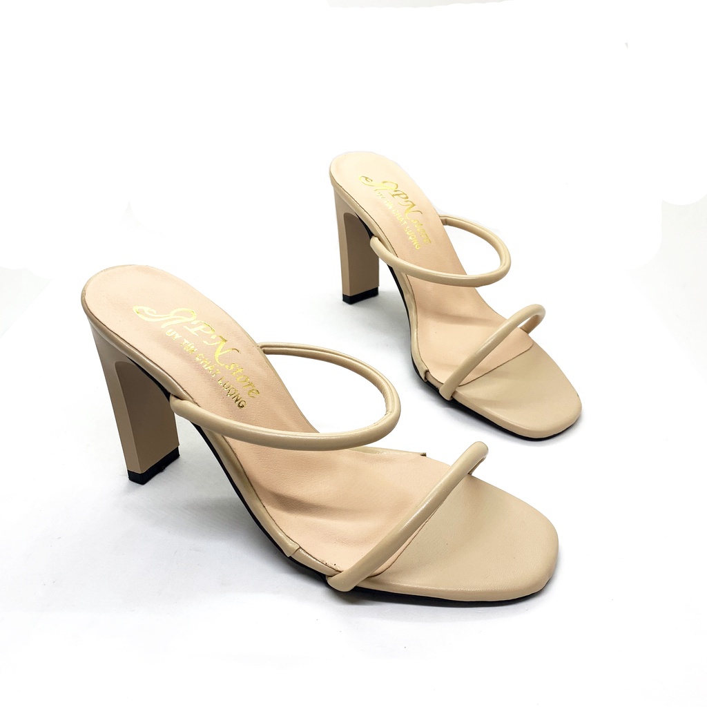 Guốc Cao Gót 9p Quay Mảnh Tròn Thời Trang __LZ004