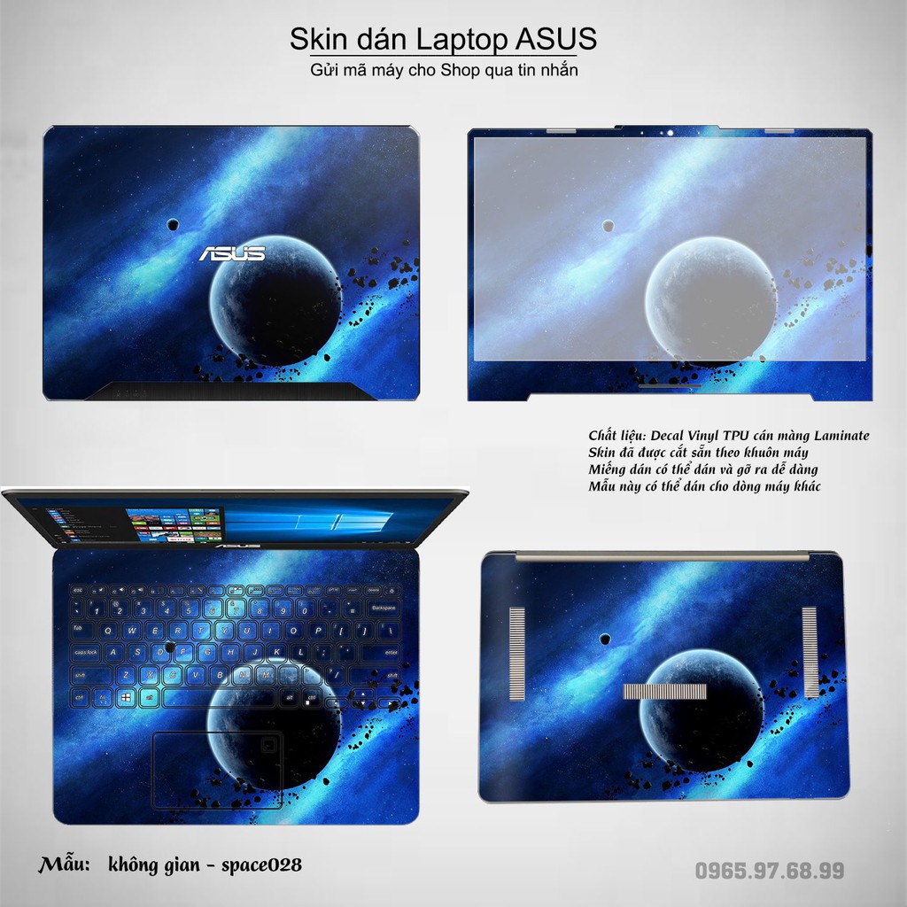 Skin dán Laptop Asus in hình không gian _nhiều mẫu 5 (inbox mã máy cho Shop)