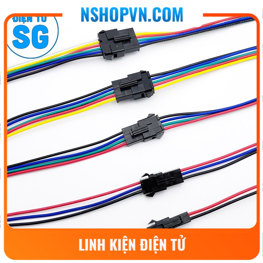 Cặp Jack kết nối đực cái 2.54mm dài 40cm SM-2P / 3P / 4P / 5P / 6P