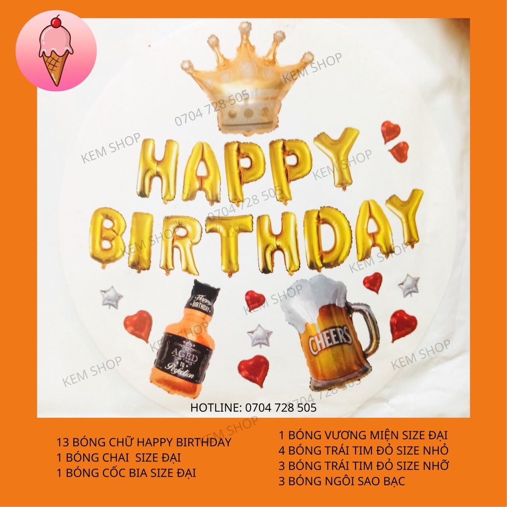 Set Trang Trí Sinh Nhật Happy Birthday Đơn Giản Cho Bé Trai Bé Gái Siêu Đẹp Đáng Yêu - K144