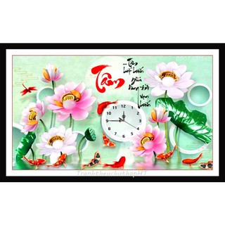 Tranh đính đá chữ tâm 100*60cm VS453 - tự đính