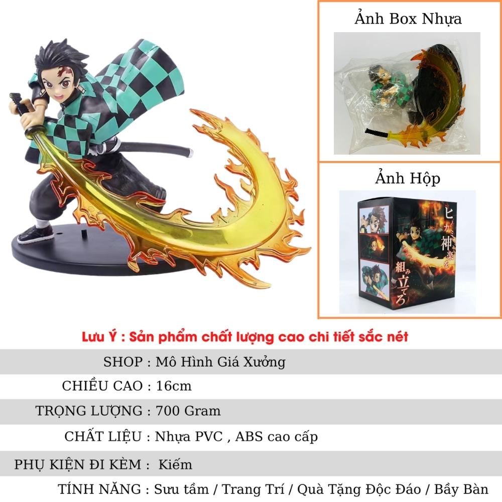 Mô Hình Kamado Tanjirou chiến đấu Cực Ngầu - Hiệu ứng kiếm đẹp - Kimetsu No Yaiba - figure thanh gươm diệt quỷ