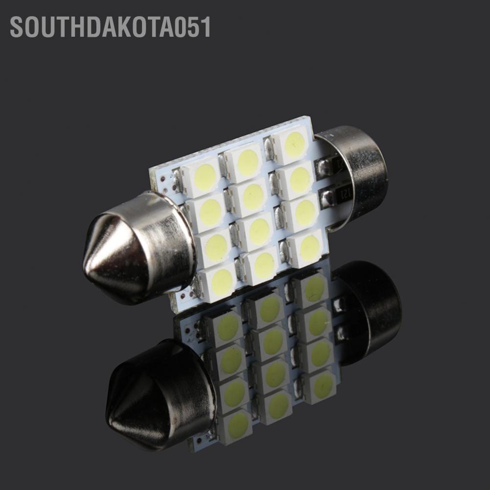 Southdakota051 White LED Car Bulb 31mm Festoon 12 SMD Dome Map Interior Light Lamp DE3175