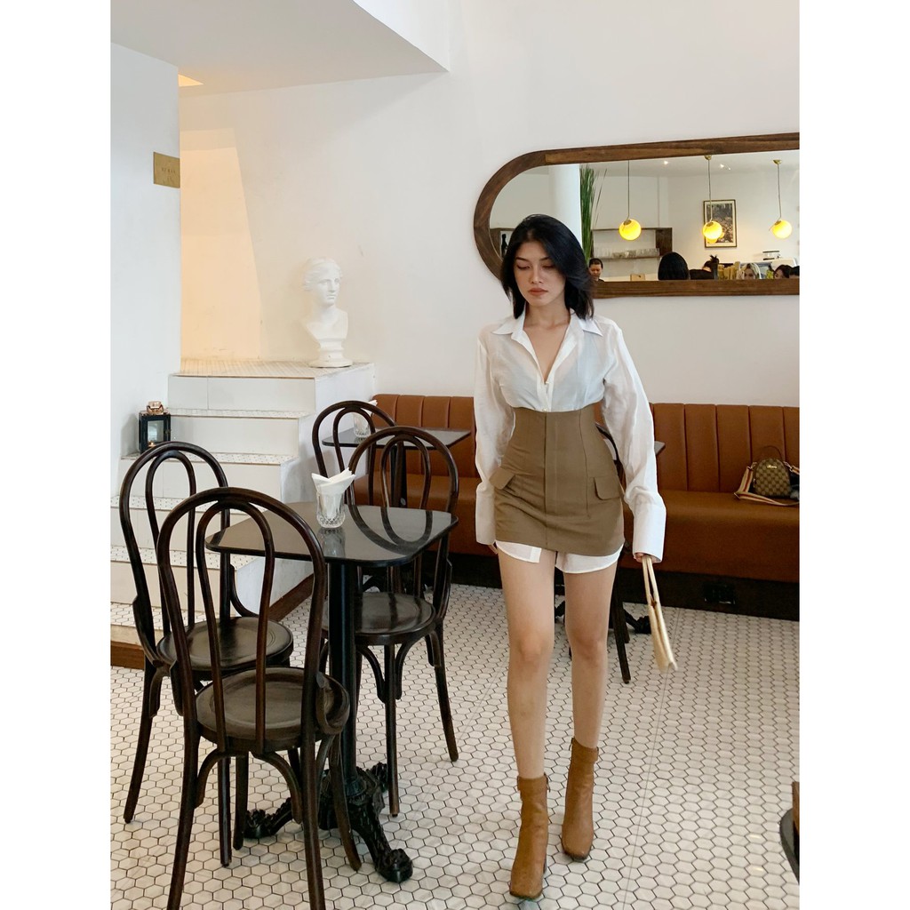 Chân váy cạp cao gợi cảm chất liệu kate Ý High Waist Skirt | ONONMADE | BigBuy360 - bigbuy360.vn