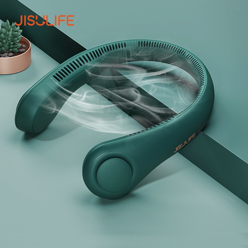 JISULIFE Quạt mini đeo cổ không cánh tiện dụng