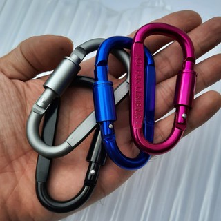 Nhiều Màu] Móc D Carabiner  Có Ten Vặng - Nhôm Siêu Nhẹ