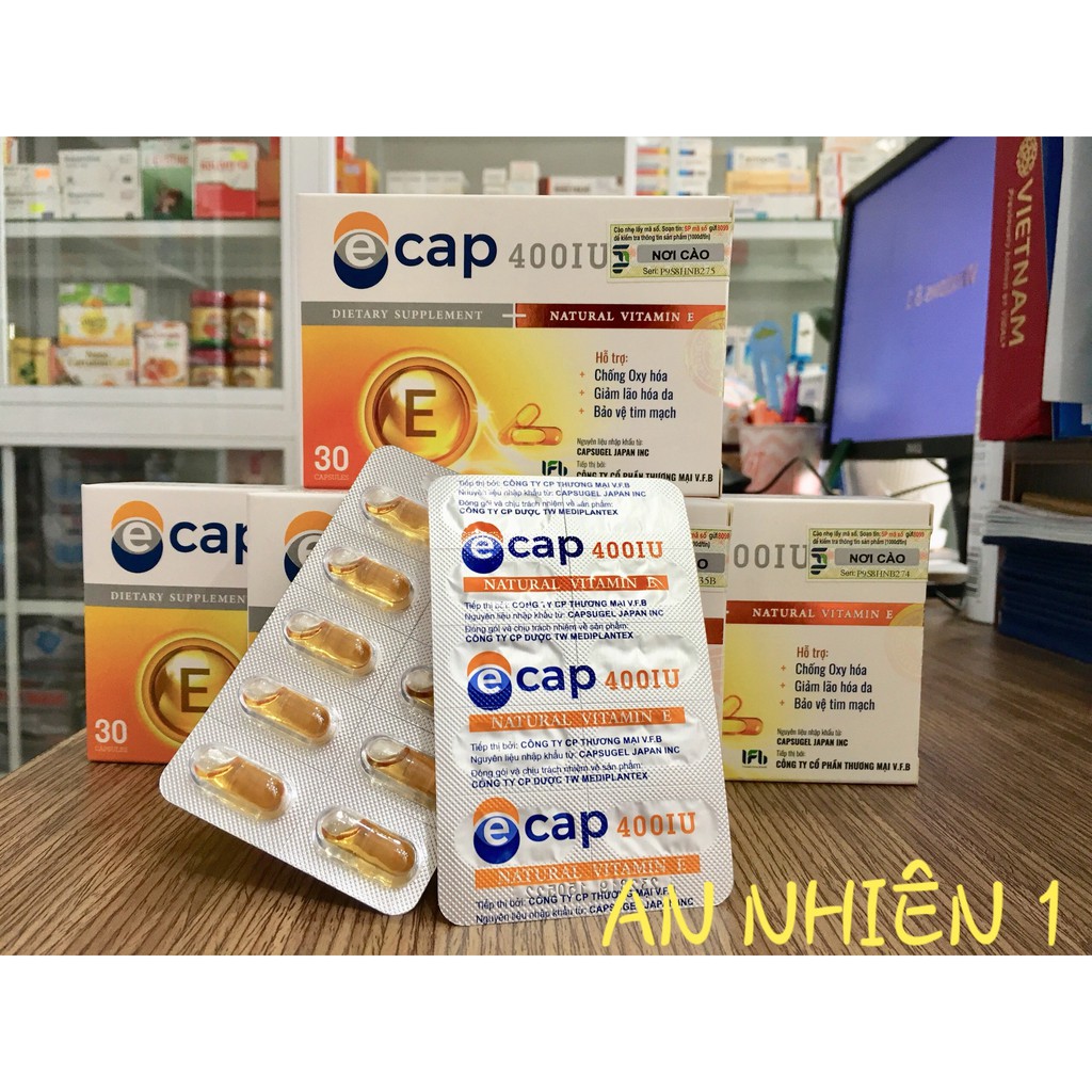 ECAP 400UI - VITAMIN E TỰ NHIÊN