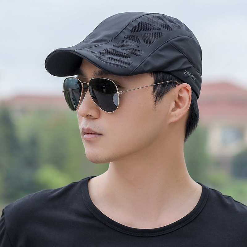 Mũ Lưỡi Trai Thể Thao Unisex Phối Lưới Thoáng Khí Nhanh Khô