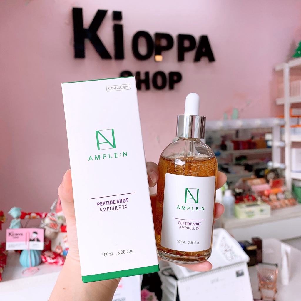 Tinh Chất Dưỡng Trắng Da căng bóng Chống Lão Hóa Coreana AMPLEN Peptide Shot Ampoule 2x