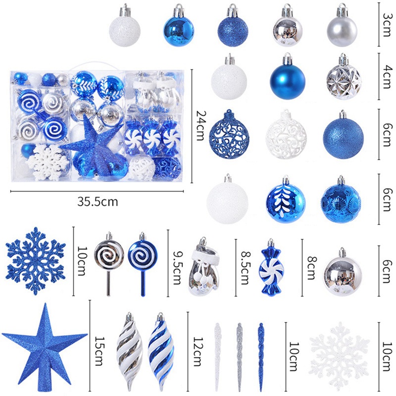 Set 130 Trái Châu Trang Trí Cây Thông Noel