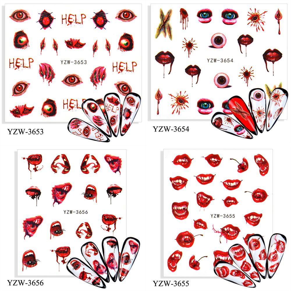 Miếng Dán Trang Trí Móng Tay Chủ Đề Halloween