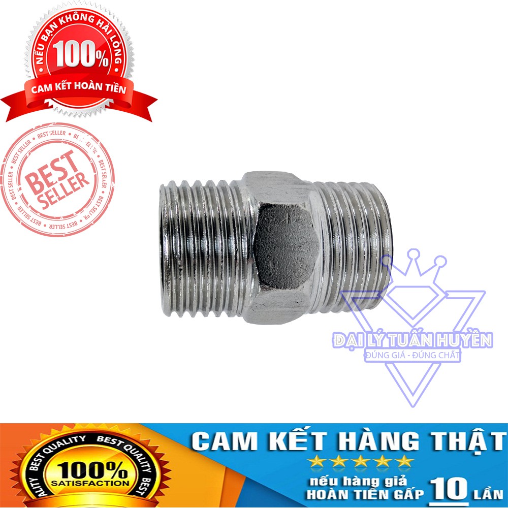 [GIÁ HỦY DIỆT] Kép inox D15 ren ngoài 2 đầu inox