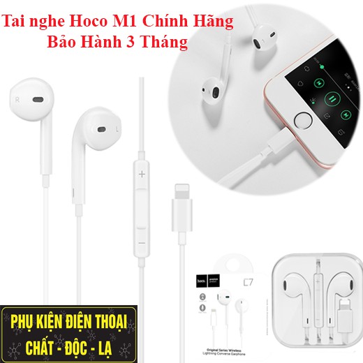 Tai Nghe Nhét Tai Hoco M1 Chính Hãng - Bảo Hành 3 Tháng | Tai Nghe IPhone