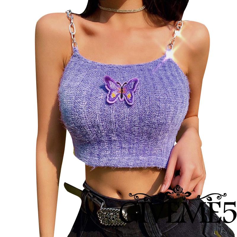 Áo Croptop Dệt Kim Không Tay Thời Trang Cho Nữ | BigBuy360 - bigbuy360.vn