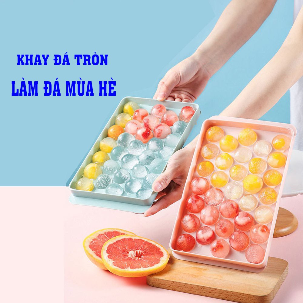 Khay đá tròn làm đá viên mùa hè thông minh