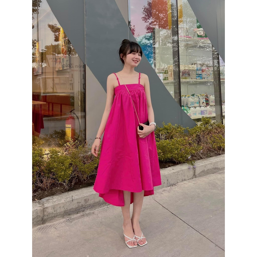 Đầm hai dây maxxi suông nhiều màu - COLOR DRESS
