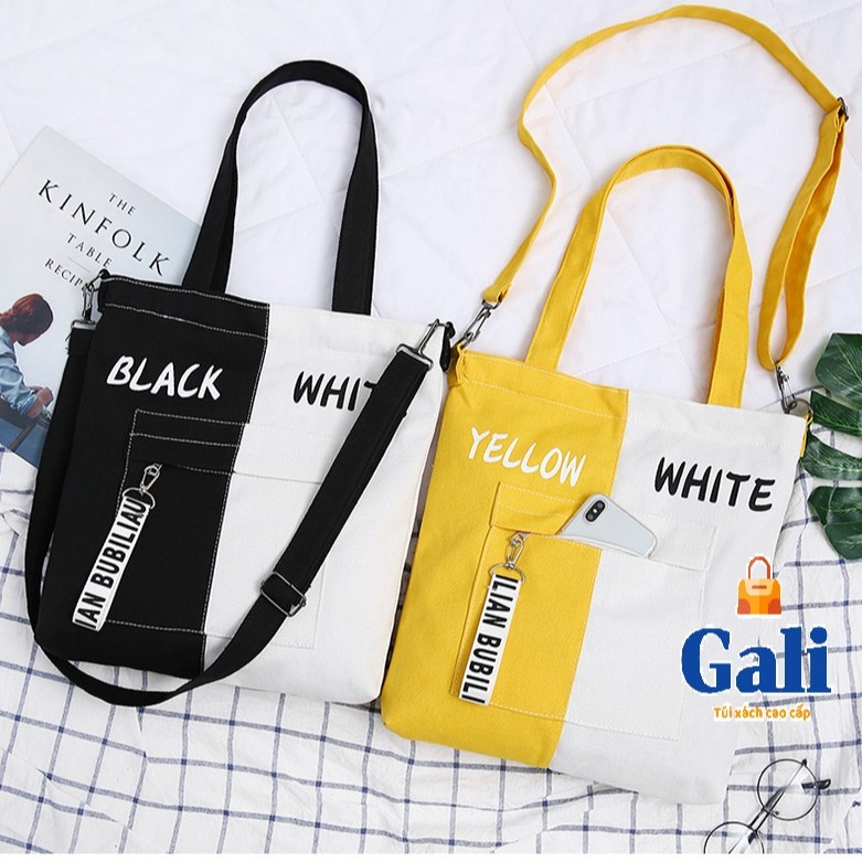 Túi vải tote canvas đeo chéo cao cấp thời trang ulzzang cực xinh phong cách hàn quốc TT2