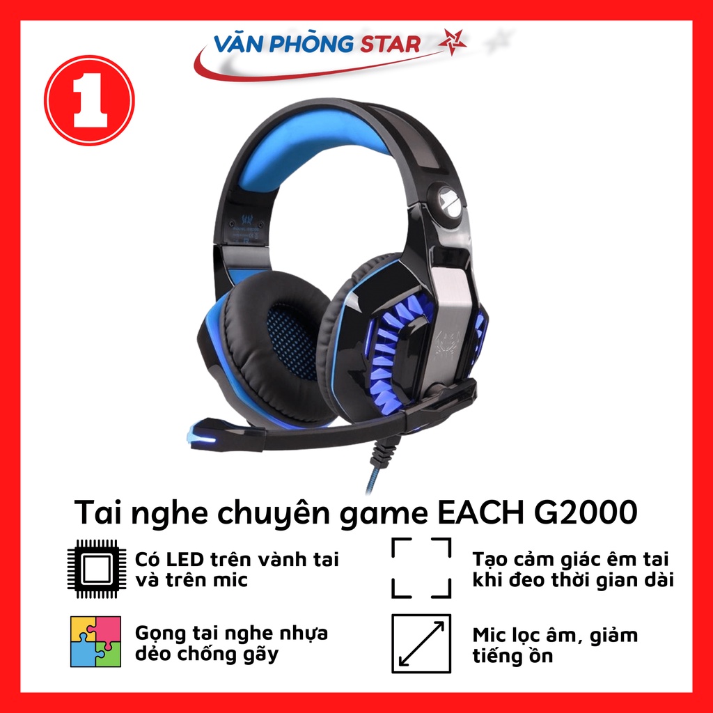 Tai nghe chuyên game cao cấp EACH G2000