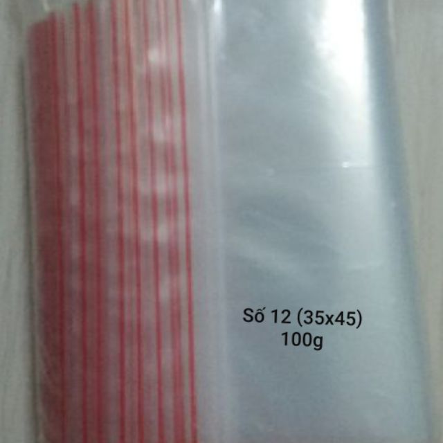 100g túi zip miết mép size to số 12, để đựng quần áo, giày dép hàng hóa