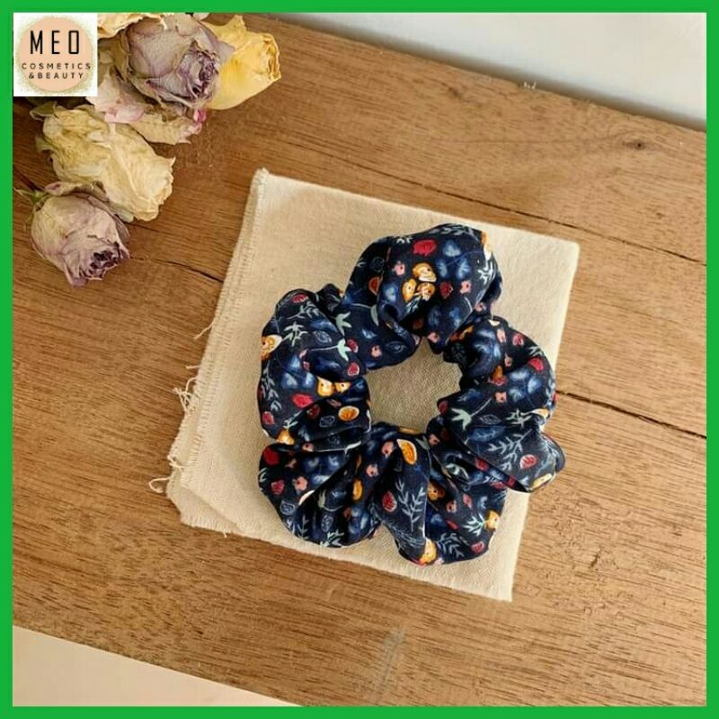 Dây buộc tóc, cột tóc scrunchies hoa dễ thương