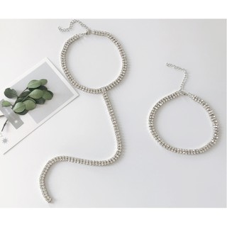 Set 2 dây choker đá - D363